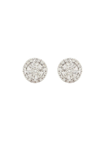 Real Diamond Illussion Cluster Stud Earring - Zest Mélange  Real Diamond Illussion Cluster Stud Earring - Zest Mélange