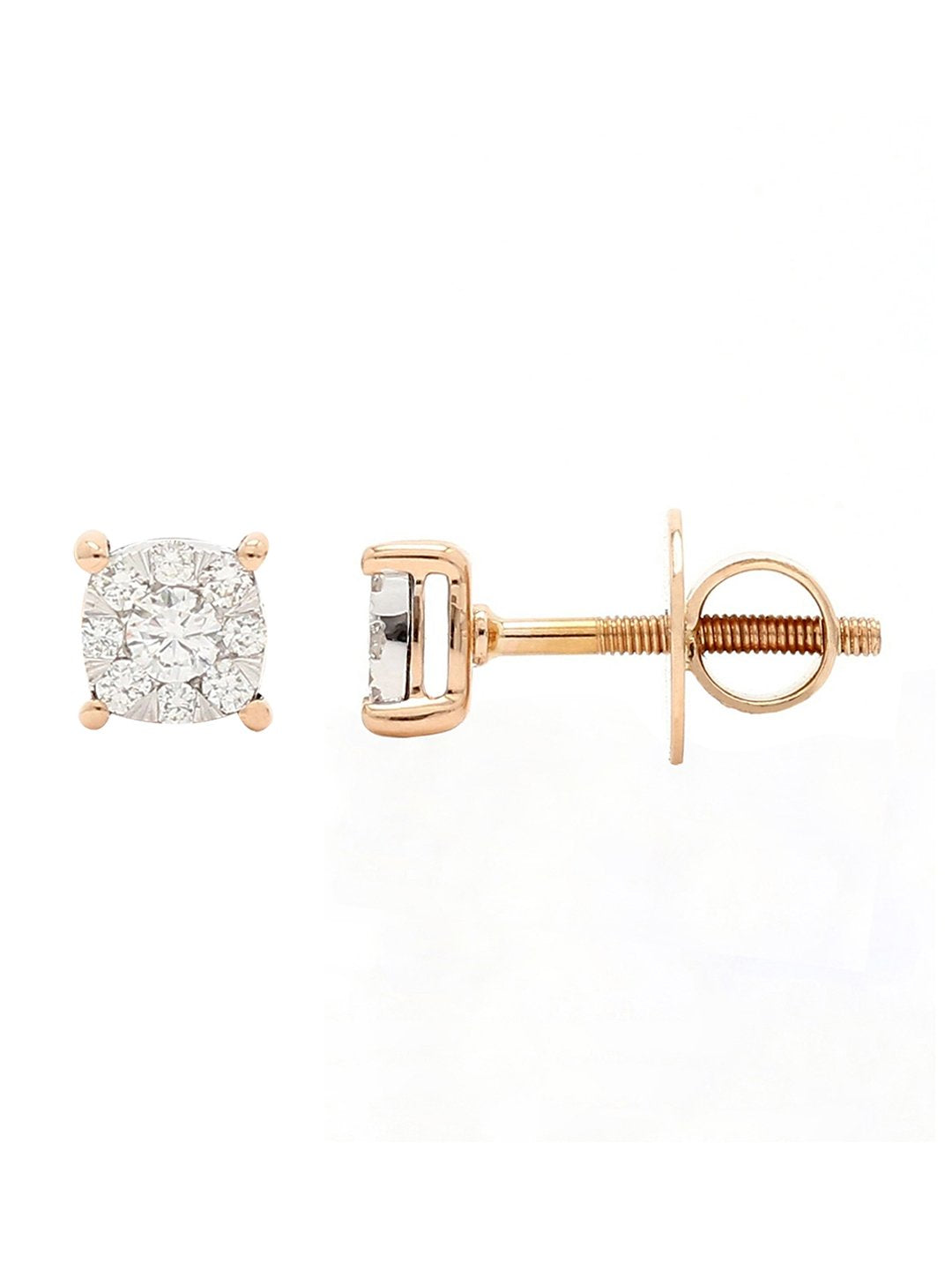 Real Diamond Illussion Cluster Stud Earring - Zest Mélange  Real Diamond Illussion Cluster Stud Earring - Zest Mélange