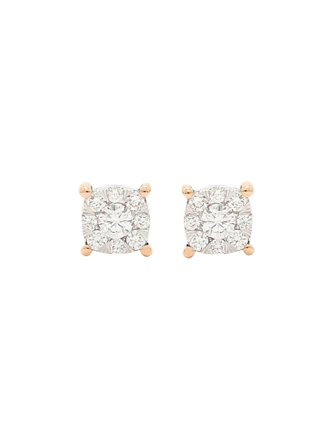 Real Diamond Illussion Cluster Stud Earring - Zest Mélange  Real Diamond Illussion Cluster Stud Earring - Zest Mélange