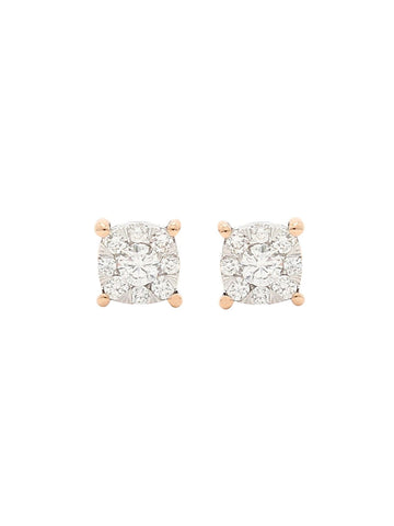Real Diamond Illussion Cluster Stud Earring - Zest Mélange  Real Diamond Illussion Cluster Stud Earring - Zest Mélange