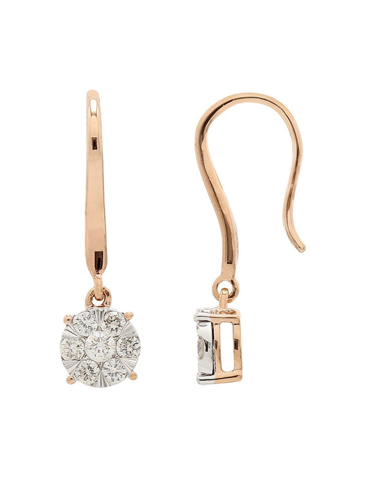 Real Diamond Illussion Cluster Dangling Earring - Zest Mélange