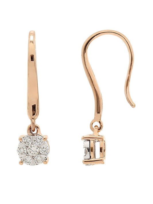 Real Diamond Illussion Cluster Dangling Earring - Zest Mélange