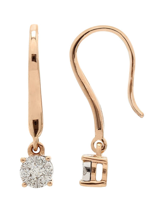 Real Diamond Illussion Cluster Dangling Earring - Zest Mélange