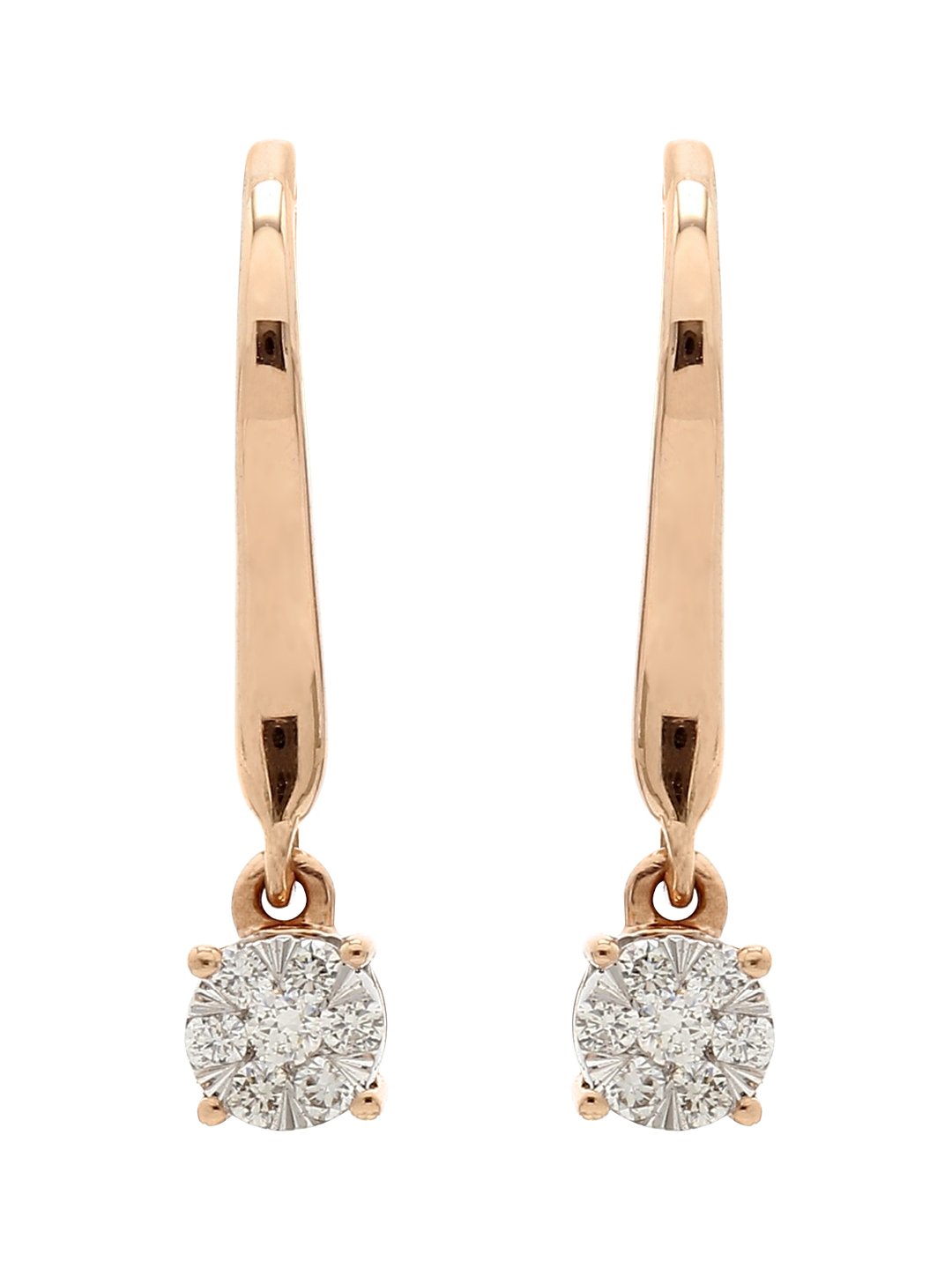 Real Diamond Illussion Cluster Dangling Earring - Zest Mélange  Real Diamond Illussion Cluster Dangling Earring - Zest Mélange