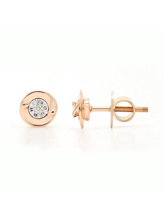 Real Diamond Illussion Cluster Stud Earring - Zest Mélange