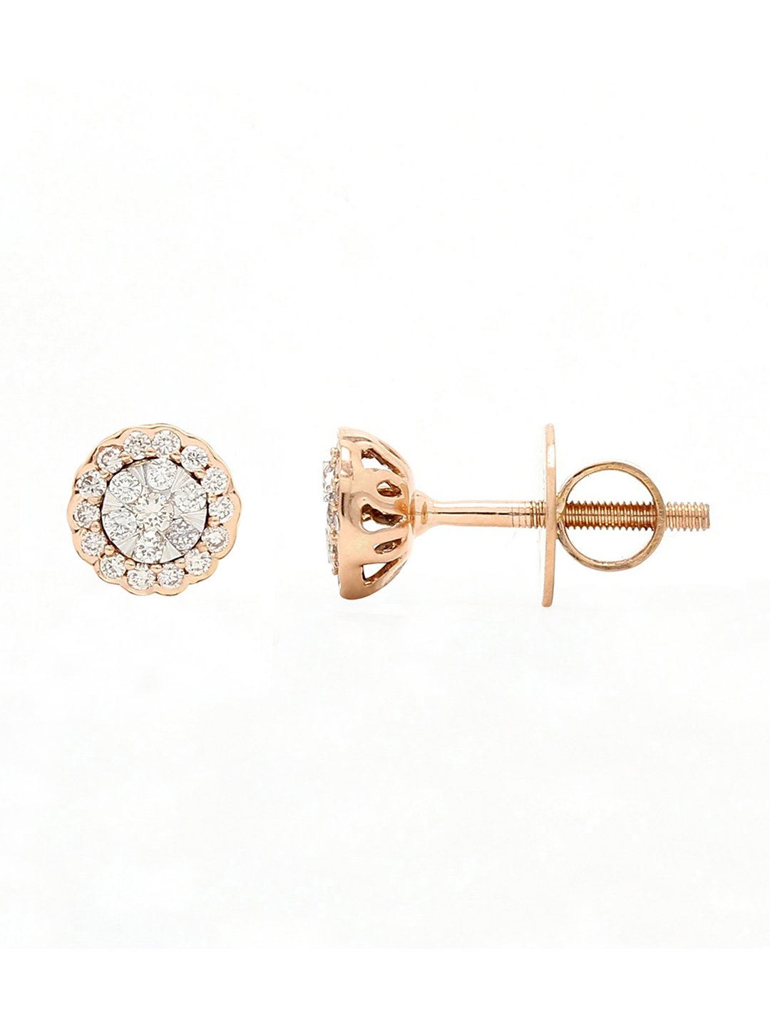 Real Diamond Illussion Cluster Stud Earring - Zest Mélange  Real Diamond Illussion Cluster Stud Earring - Zest Mélange