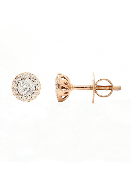 Real Diamond Illussion Cluster Stud Earring - Zest Mélange