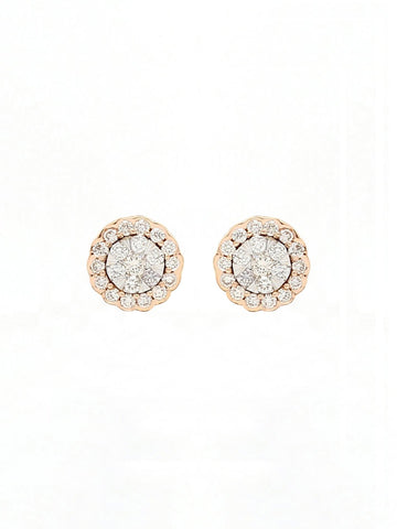 Real Diamond Illussion Cluster Stud Earring - Zest Mélange  Real Diamond Illussion Cluster Stud Earring - Zest Mélange