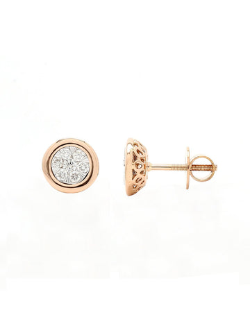 Real Diamond Illussion Cluster Stud Earring - Zest Mélange  Real Diamond Illussion Cluster Stud Earring - Zest Mélange