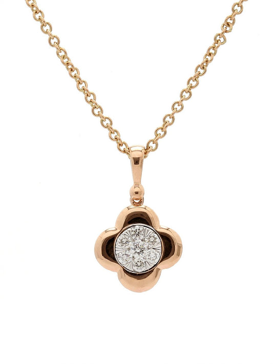 Real Diamond Illussion Cluster Pendant With Chain - Zest Mélange