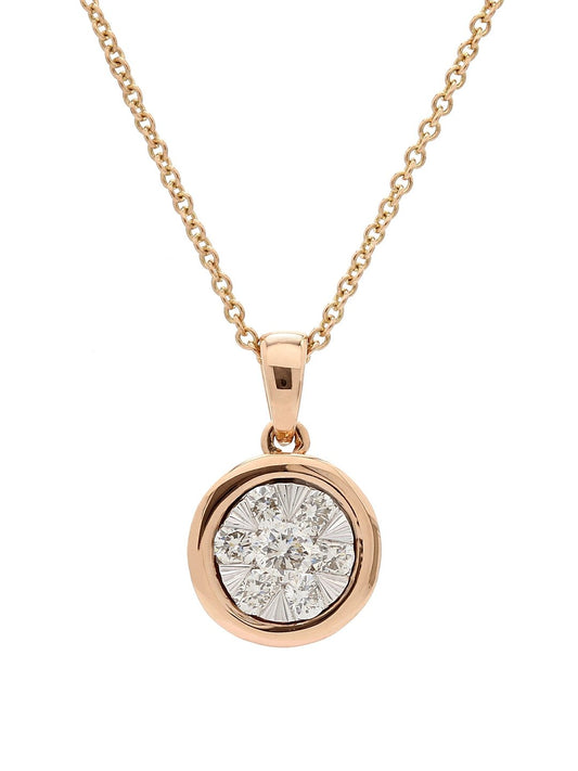 Real Diamond Illussion Cluster Pendant With Chain - Zest Mélange