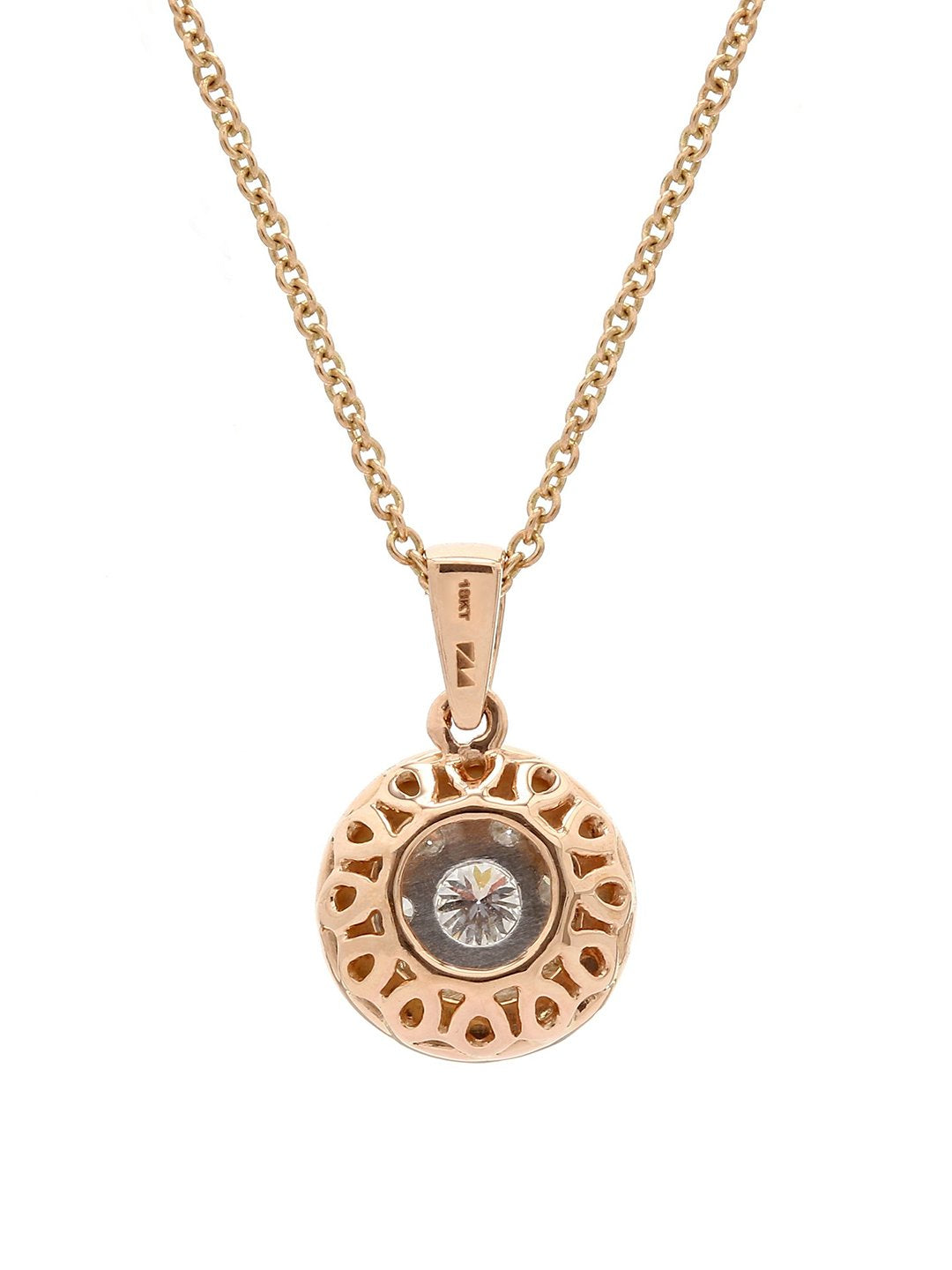 Real Diamond Illussion Cluster Pendant With Chain - Zest Mélange  Real Diamond Illussion Cluster Pendant With Chain - Zest Mélange