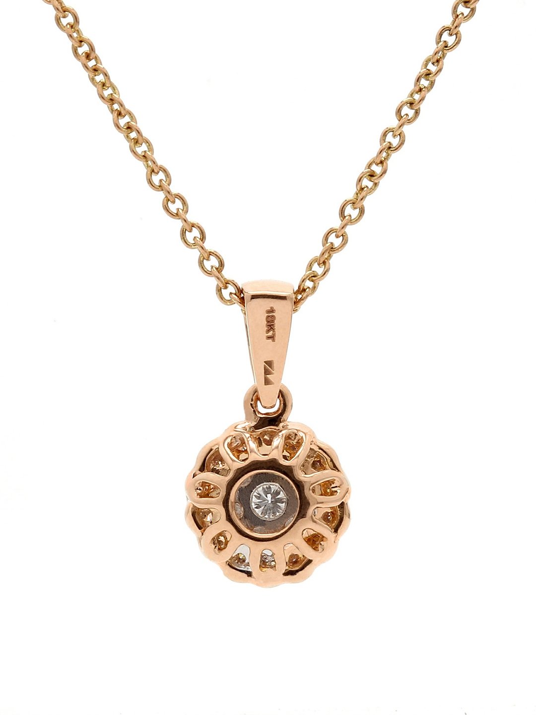 Real Diamond Illussion Cluster Pendant With Chain - Zest Mélange  Real Diamond Illussion Cluster Pendant With Chain - Zest Mélange