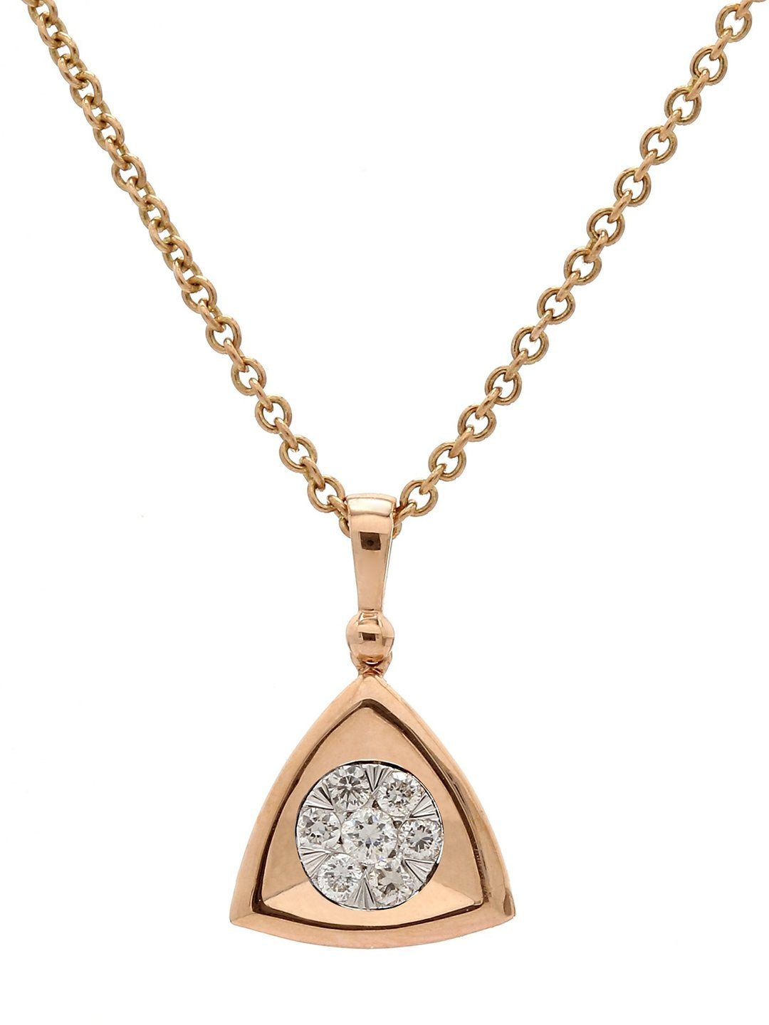 Real Diamond Illussion Cluster Pendant With Chain - Zest Mélange  Real Diamond Illussion Cluster Pendant With Chain - Zest Mélange