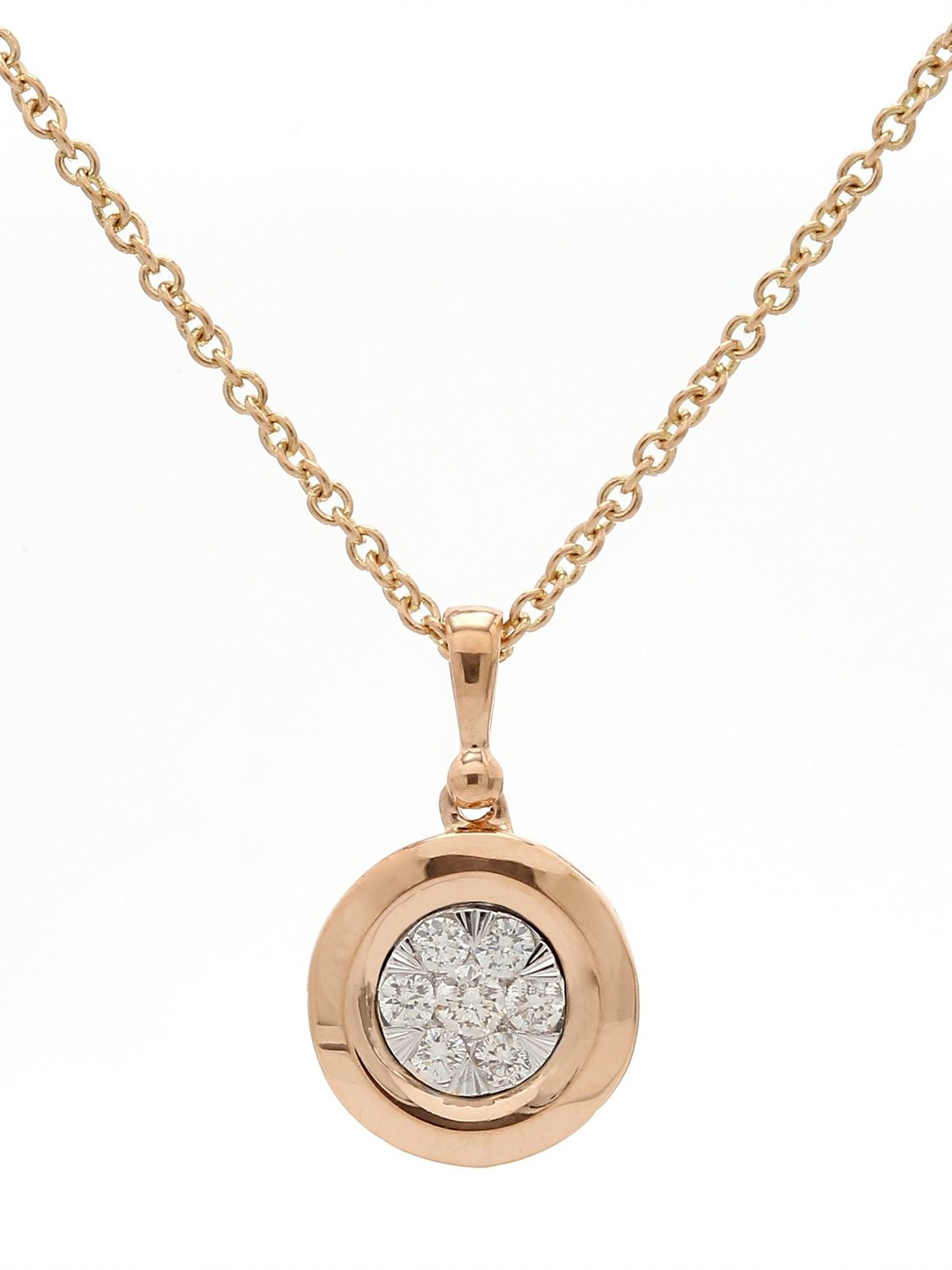 Real Diamond Illussion Cluster Pendant With Chain - Zest Mélange  Real Diamond Illussion Cluster Pendant With Chain - Zest Mélange