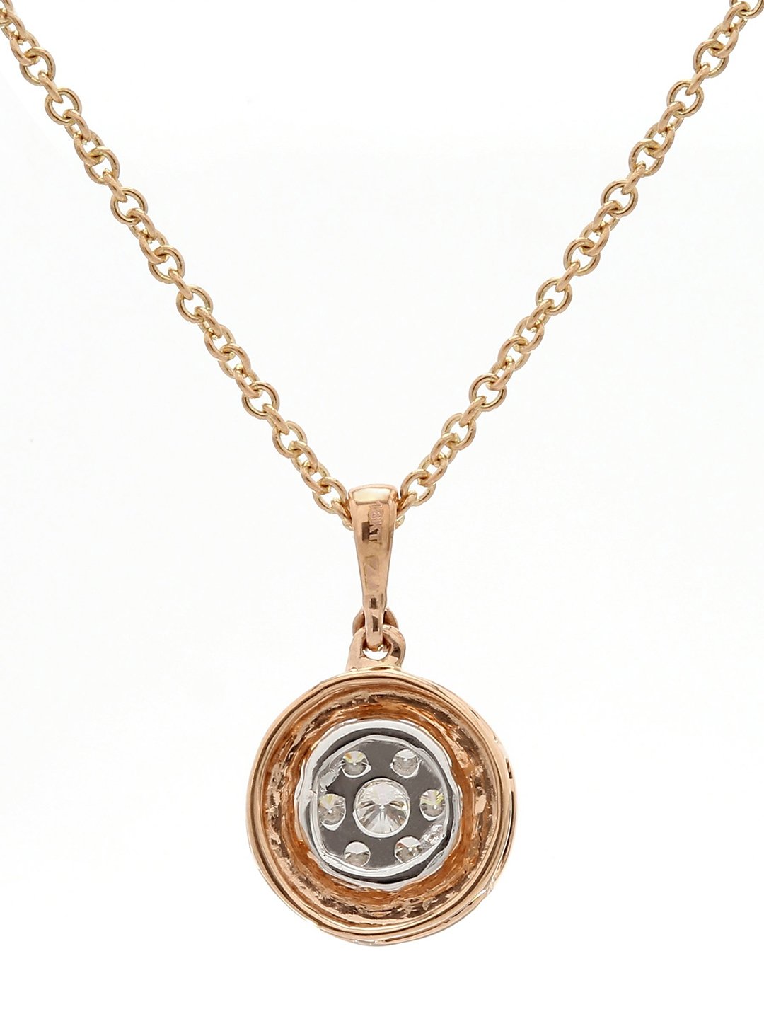 Real Diamond Illussion Cluster Pendant With Chain - Zest Mélange  Real Diamond Illussion Cluster Pendant With Chain - Zest Mélange