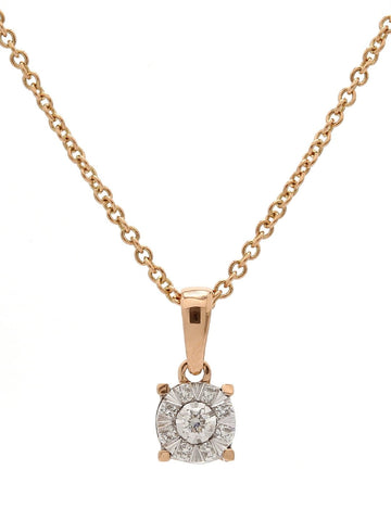 Real Diamond Illussion Cluster Pendant With Chain - Zest Mélange  Real Diamond Illussion Cluster Pendant With Chain - Zest Mélange