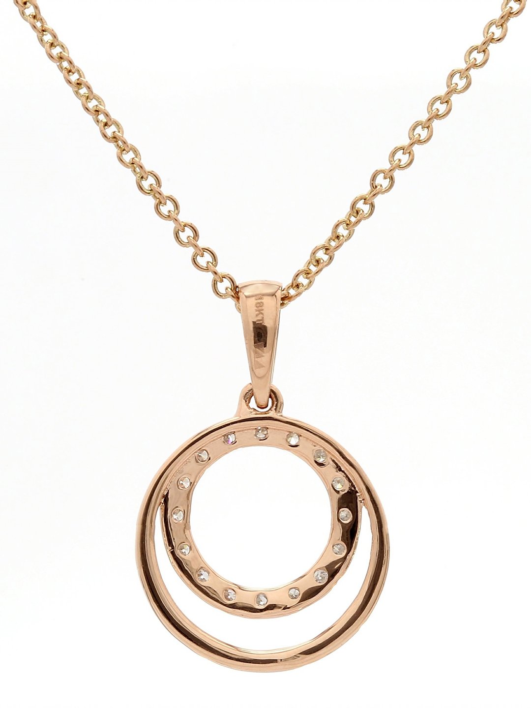 Real Diamond Round Shape Pendant With Chain - Zest Mélange  Real Diamond Round Shape Pendant With Chain - Zest Mélange