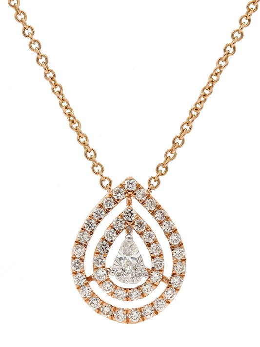Real Diamond Illussion Solitaire Pendant With Diamonds by the yard Chain - Zest Mélange