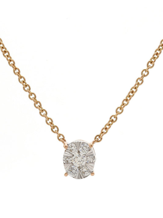 Real Diamond Illussion Cluster Pendant With Diamonds by the yard Chain - Zest Mélange
