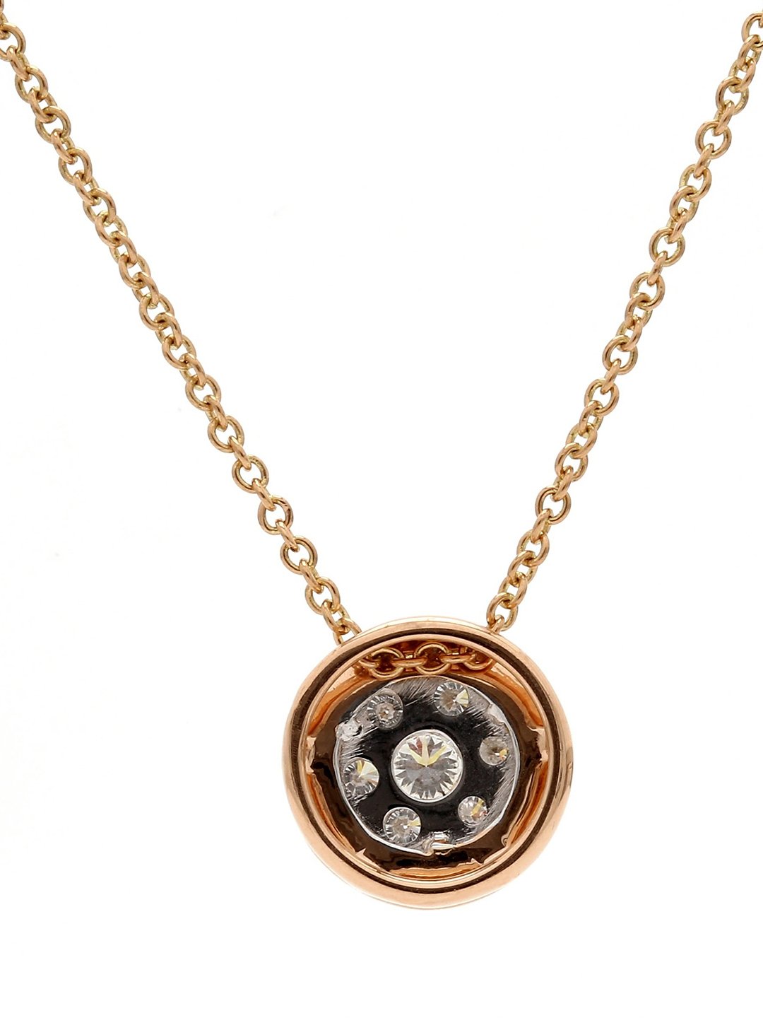 Real Diamond Illussion Solitaire Pendant With Diamonds by the yard Chain - Zest Mélange  Real Diamond Illussion Solitaire Pendant With Diamonds by the yard Chain - Zest Mélange