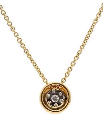 Real Diamond Illussion Solitaire Pendant With Diamonds by the yard Chain - Zest Mélange  Real Diamond Illussion Solitaire Pendant With Diamonds by the yard Chain - Zest Mélange