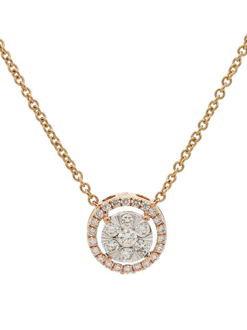 Real Diamond Illussion Solitaire Pendant With Diamonds by the yard Chain - Zest Mélange  Real Diamond Illussion Solitaire Pendant With Diamonds by the yard Chain - Zest Mélange