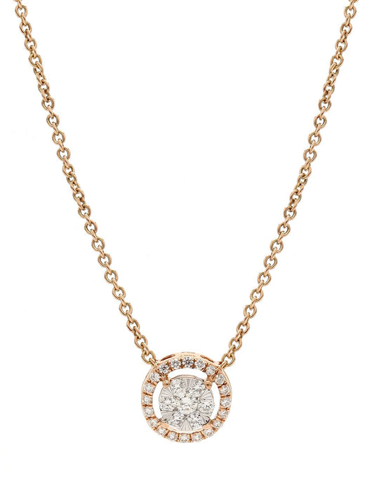 Real Diamond Illussion Solitaire Pendant With Diamonds by the yard Chain - Zest Mélange