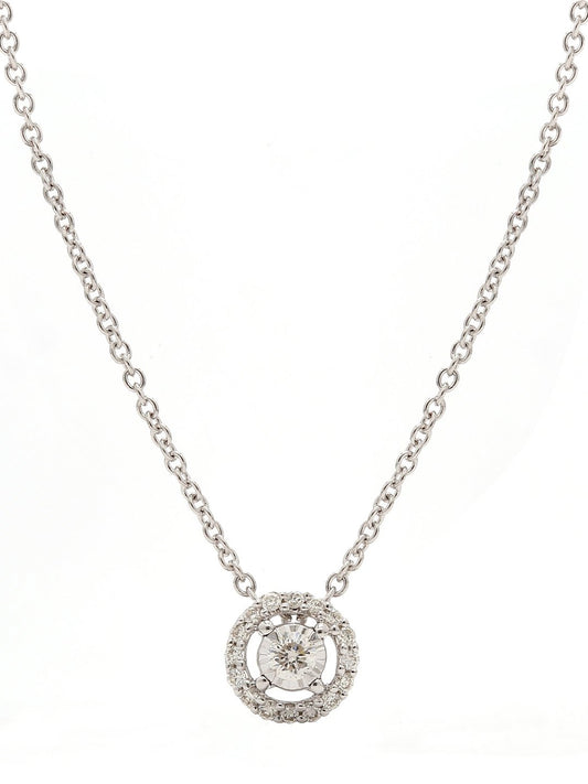 Real Diamond Illussion Solitaire Pendant With Chain - Zest Mélange