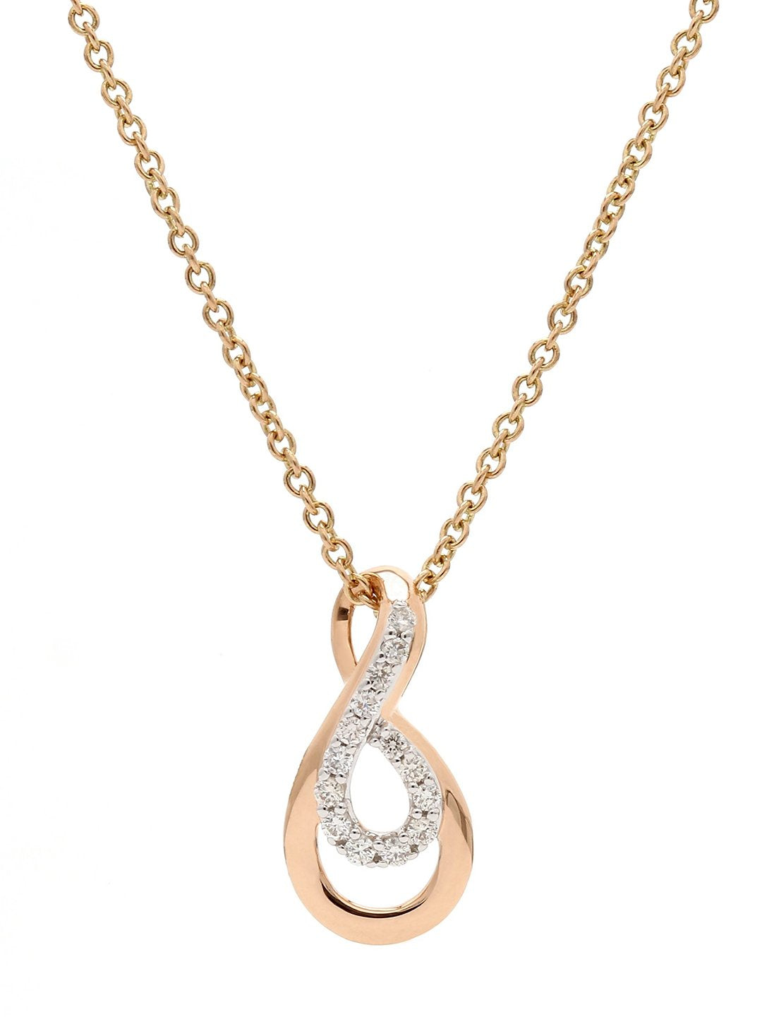 Real Diamond Infinity Pendant With Chain - Zest Mélange  Real Diamond Infinity Pendant With Chain - Zest Mélange