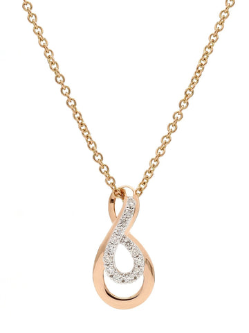 Real Diamond Infinity Pendant With Chain - Zest Mélange  Real Diamond Infinity Pendant With Chain - Zest Mélange