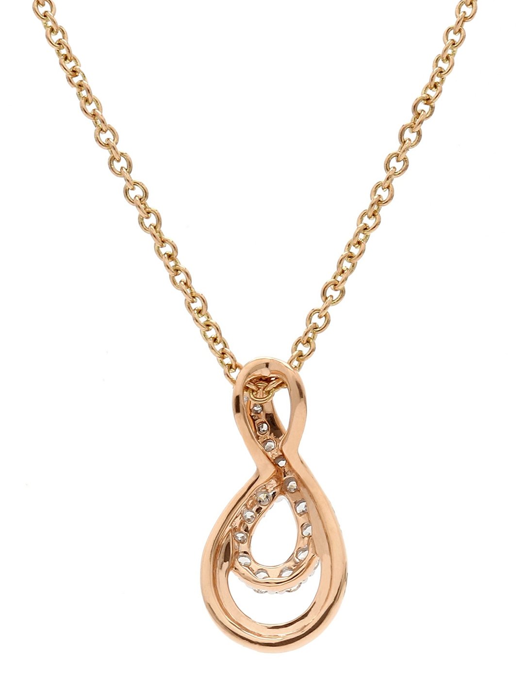 Real Diamond Infinity Pendant With Chain - Zest Mélange  Real Diamond Infinity Pendant With Chain - Zest Mélange