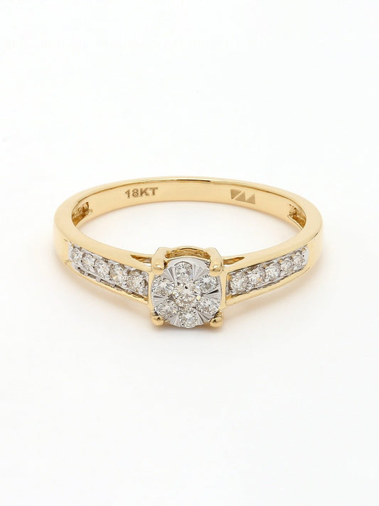 Real Diamond Illussion Cluster Ring - Zest Mélange