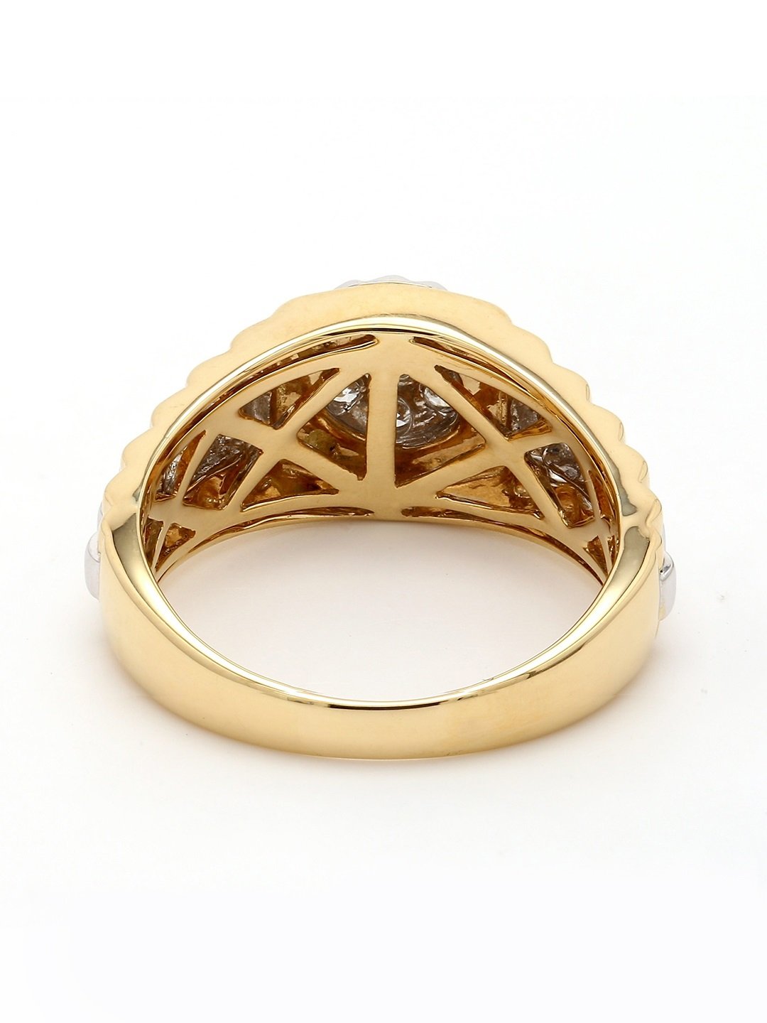 Real Diamond Mens Two Tone Cluster Ring - Zest Mélange  Real Diamond Mens Two Tone Cluster Ring - Zest Mélange