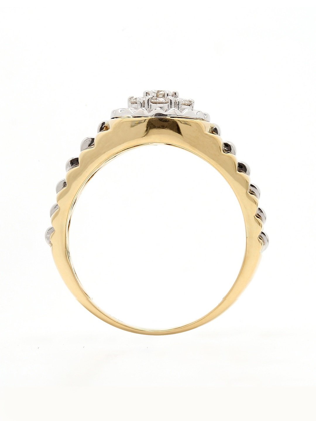 Real Diamond Mens Two Tone Cluster Ring - Zest Mélange  Real Diamond Mens Two Tone Cluster Ring - Zest Mélange