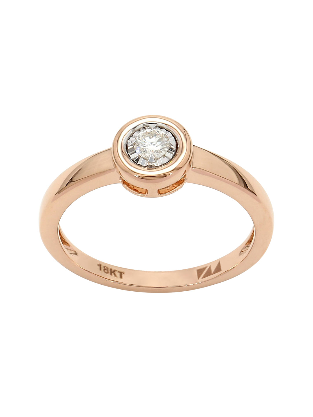 Real Diamond Illussion Solitaire Star Ring - Zest Mélange  Real Diamond Illussion Solitaire Star Ring - Zest Mélange