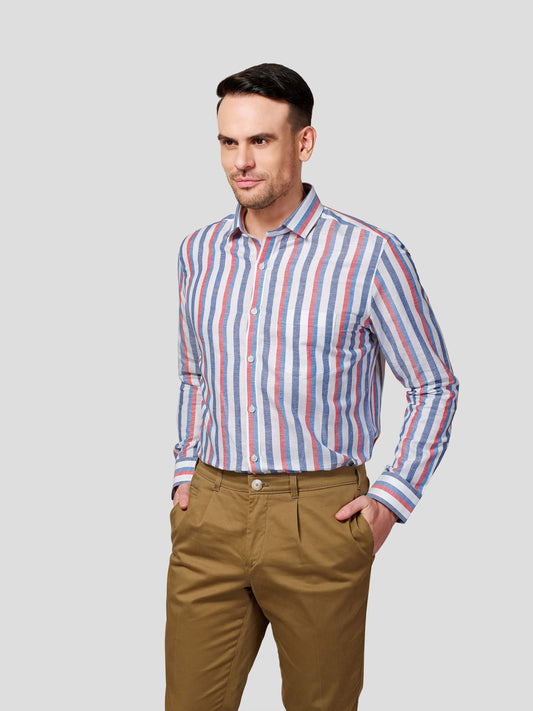 Candy Stripe Shirt - Zest Mélange