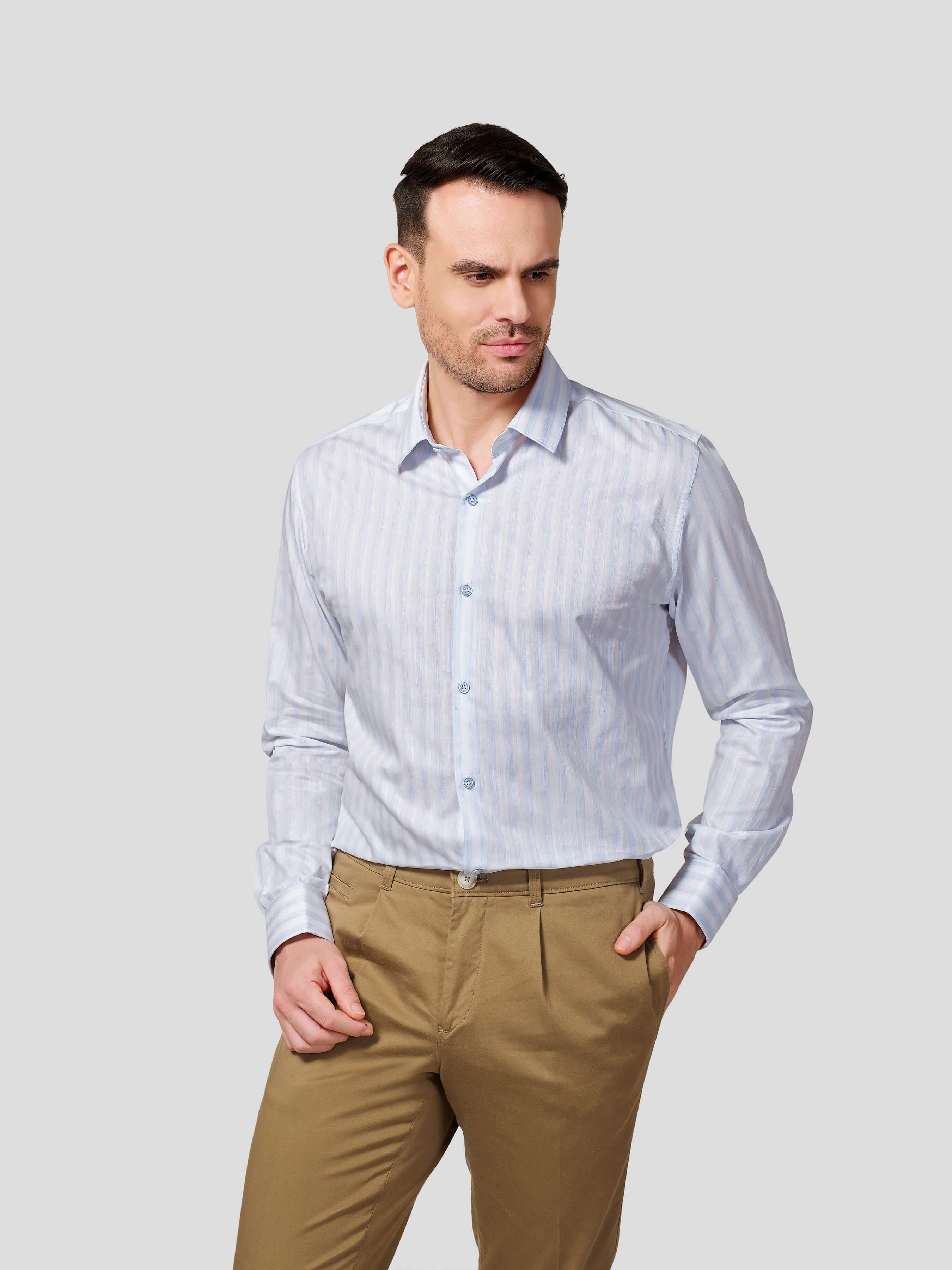 Candy Stripe Shirt - Zest Mélange Candy Stripe Shirt - Zest Mélange