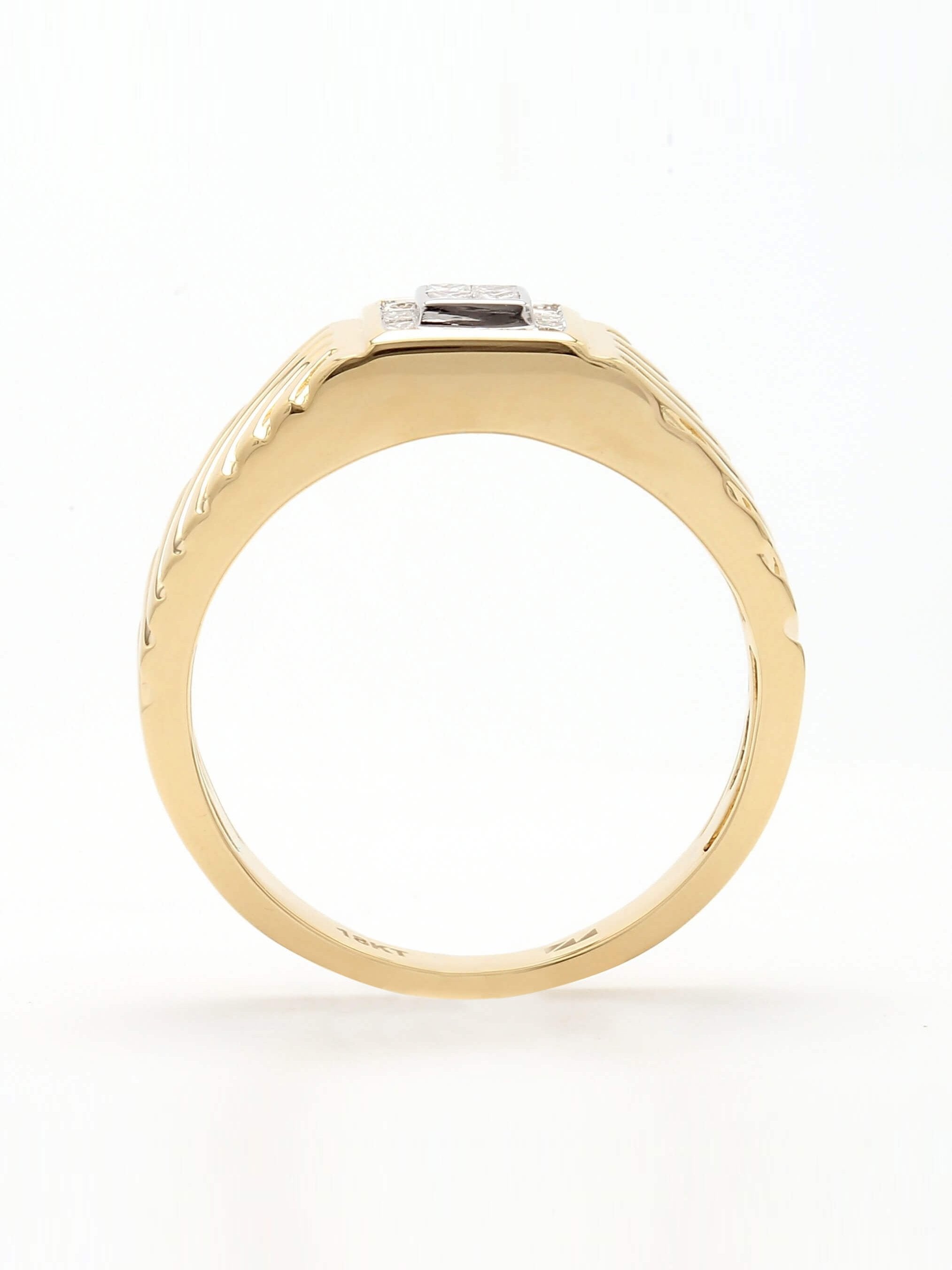 Real Diamond Mens Princess Diamond Ring - Zest Mélange  Real Diamond Mens Princess Diamond Ring - Zest Mélange