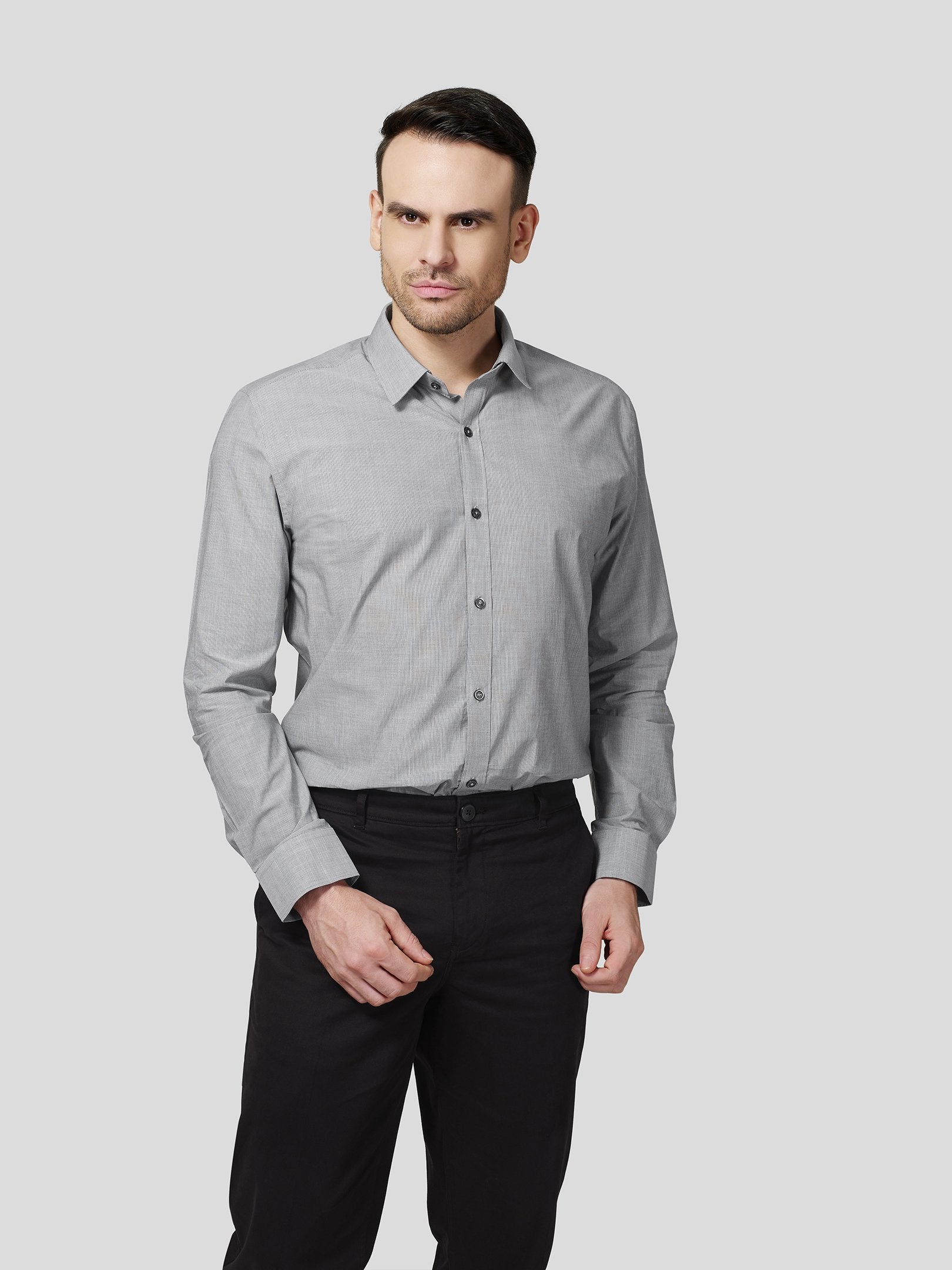 Detachable Collar Shirt - Zest Mélange Detachable Collar Shirt - Zest Mélange