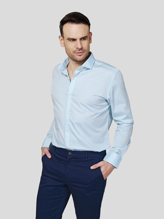 Cut Way Collar Shirt - Zest Mélange