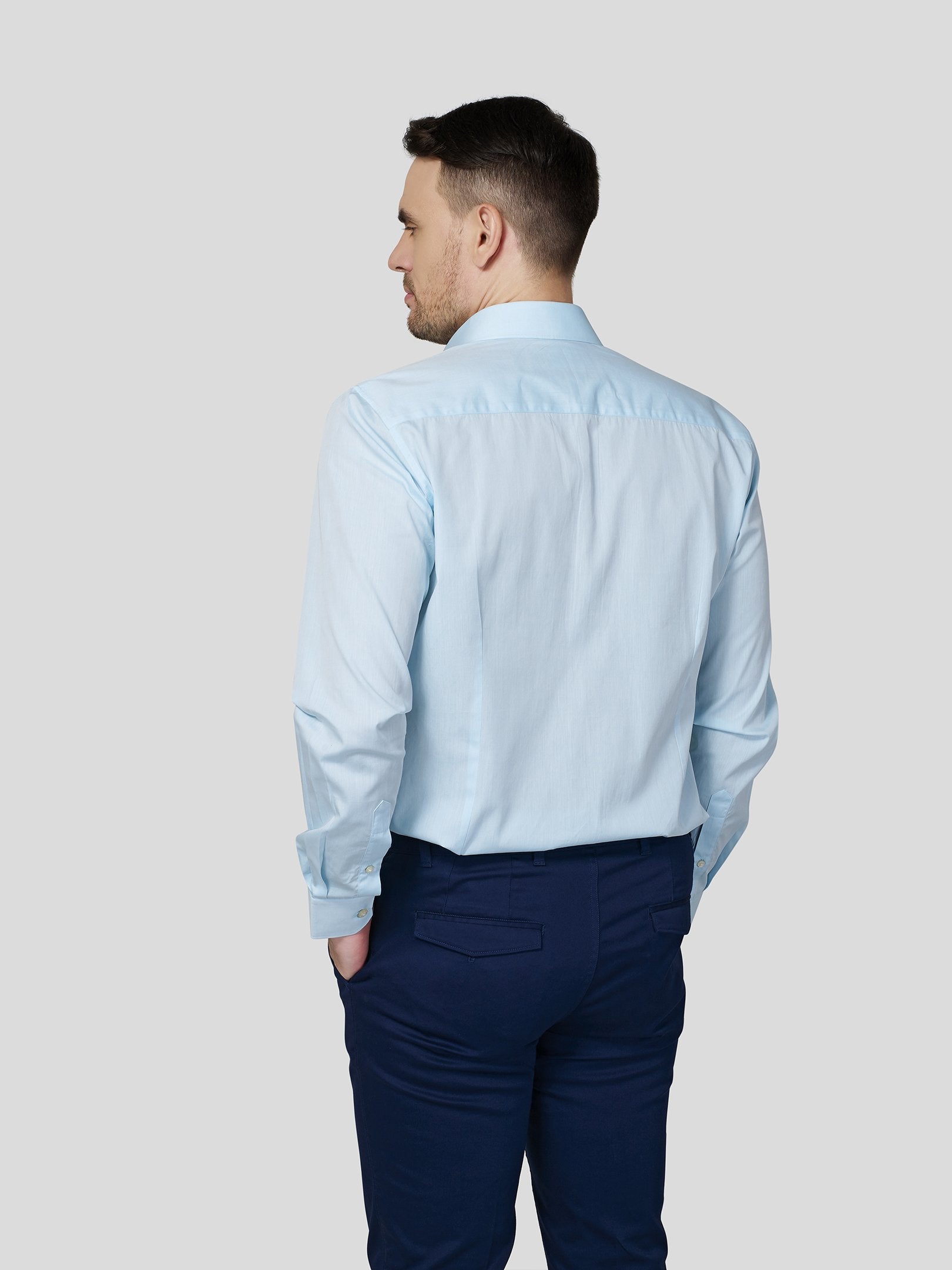 Cut Way Collar Shirt - Zest Mélange Cut Way Collar Shirt - Zest Mélange