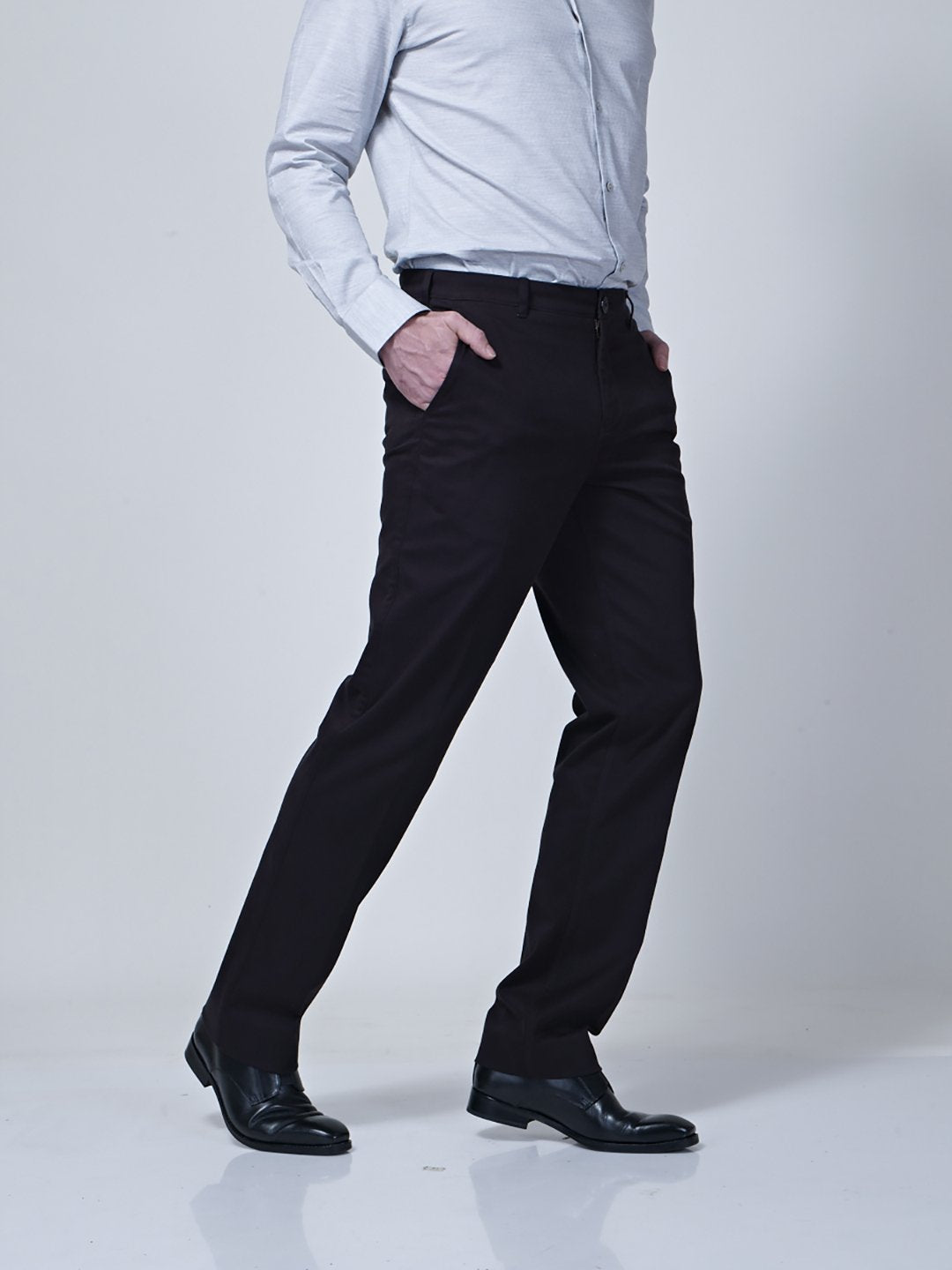 Chinos With Welt Pocket With Top Stitch Detailing - Zest Mélange Chinos With Welt Pocket With Top Stitch Detailing - Zest Mélange