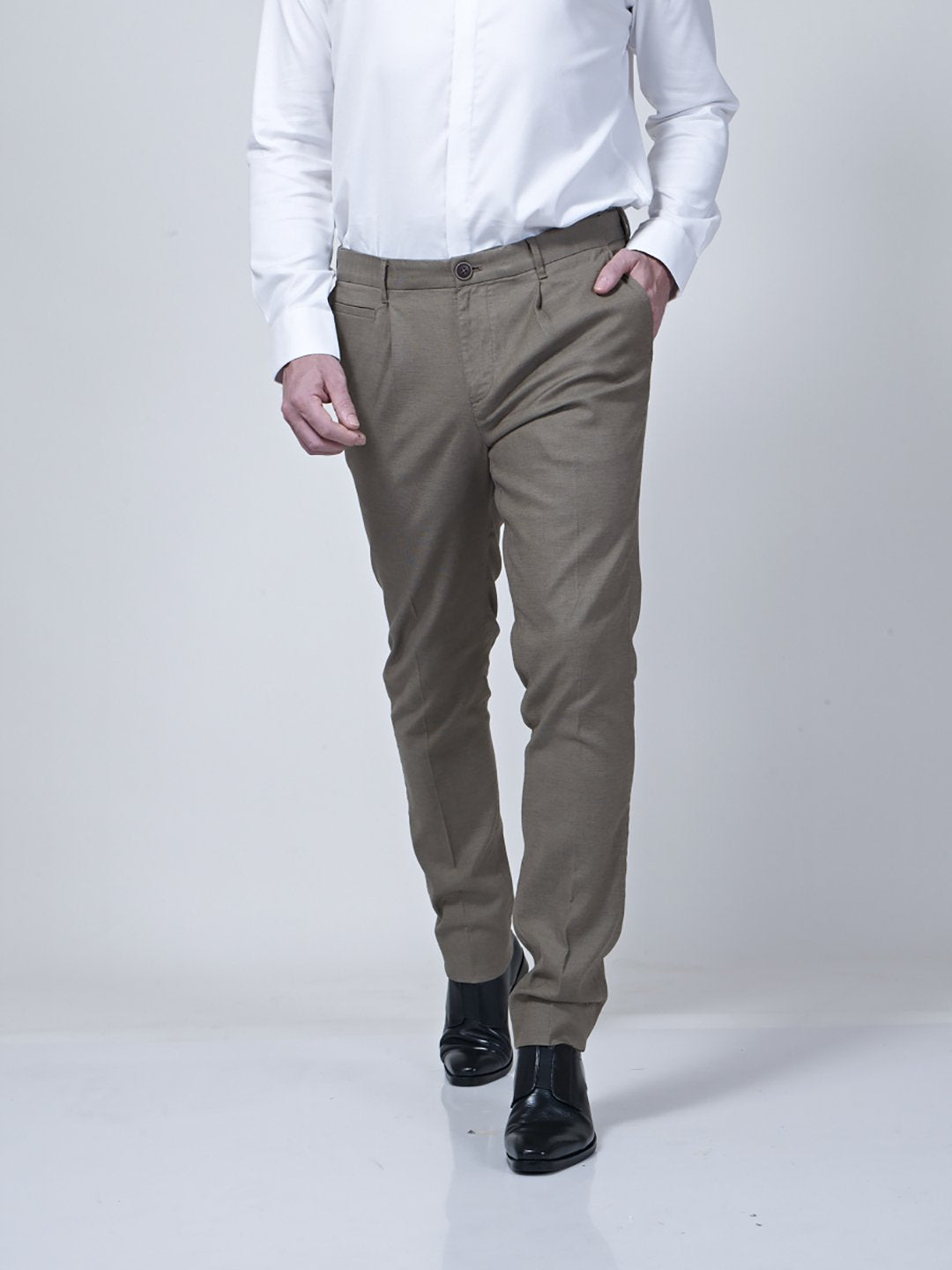 Adjustable Waist Band Detail Chino - Zest Mélange Adjustable Waist Band Detail Chino - Zest Mélange