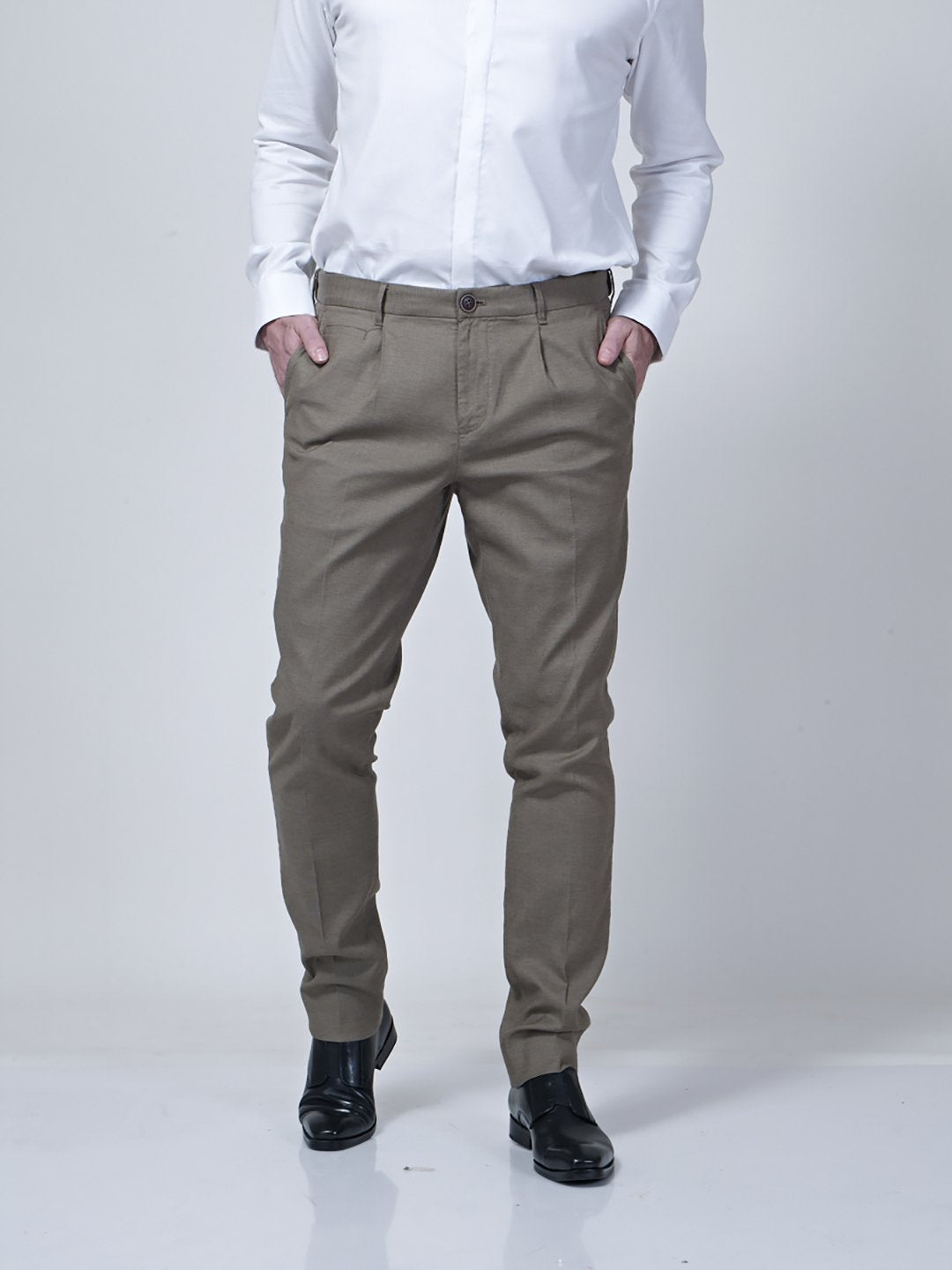 Adjustable Waist Band Detail Chino - Zest Mélange Adjustable Waist Band Detail Chino - Zest Mélange