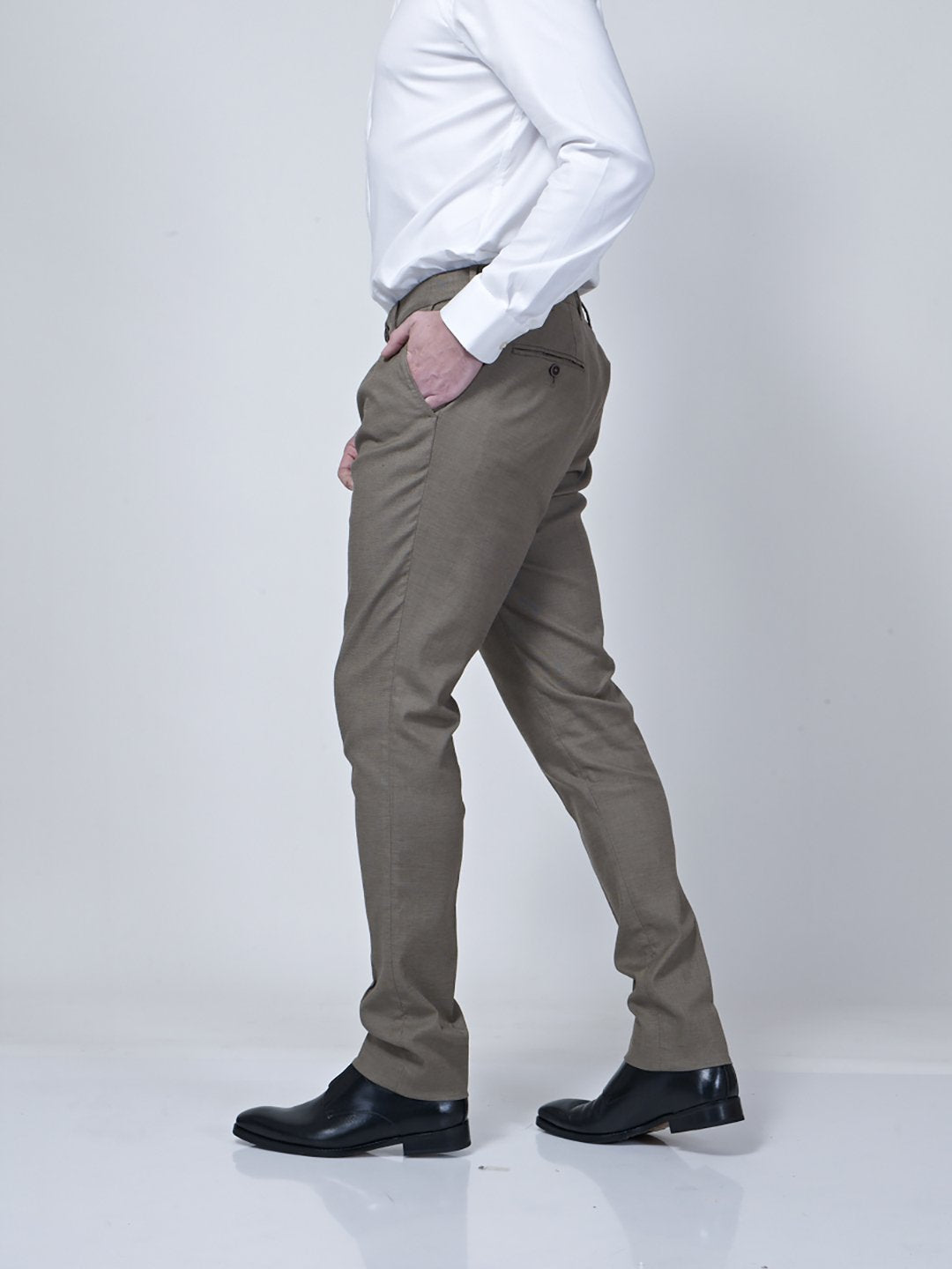 Adjustable Waist Band Detail Chino - Zest Mélange Adjustable Waist Band Detail Chino - Zest Mélange