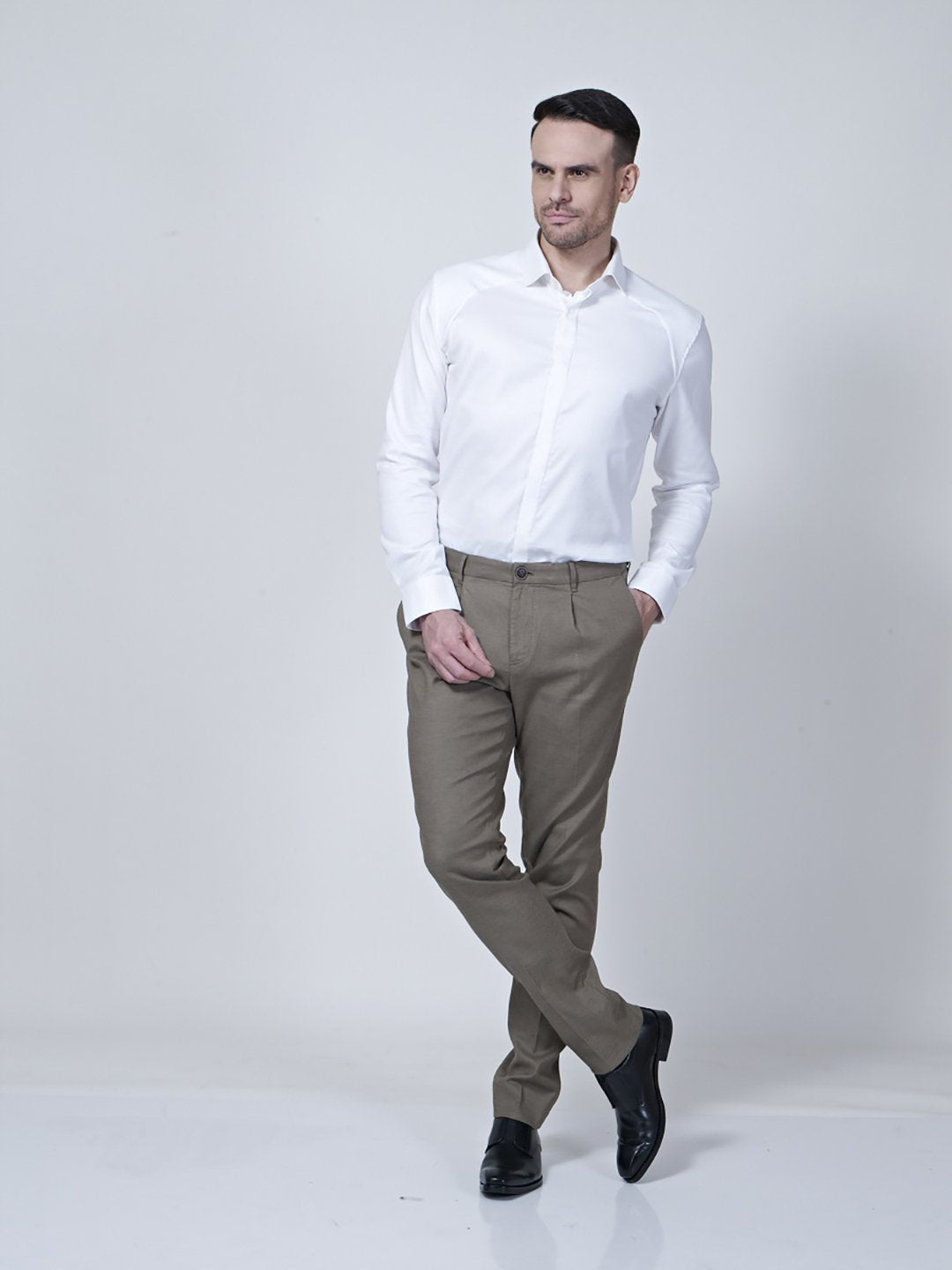Adjustable Waist Band Detail Chino - Zest Mélange Adjustable Waist Band Detail Chino - Zest Mélange