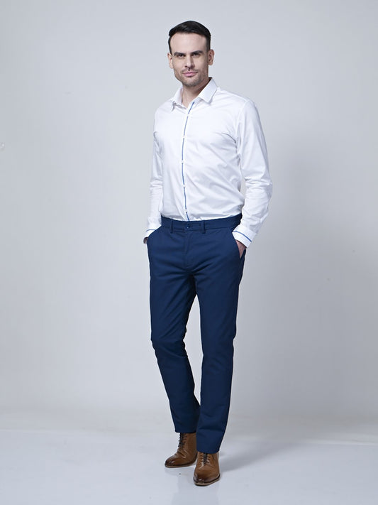 Adjustable Waist Band Detail Chino - Zest Mélange