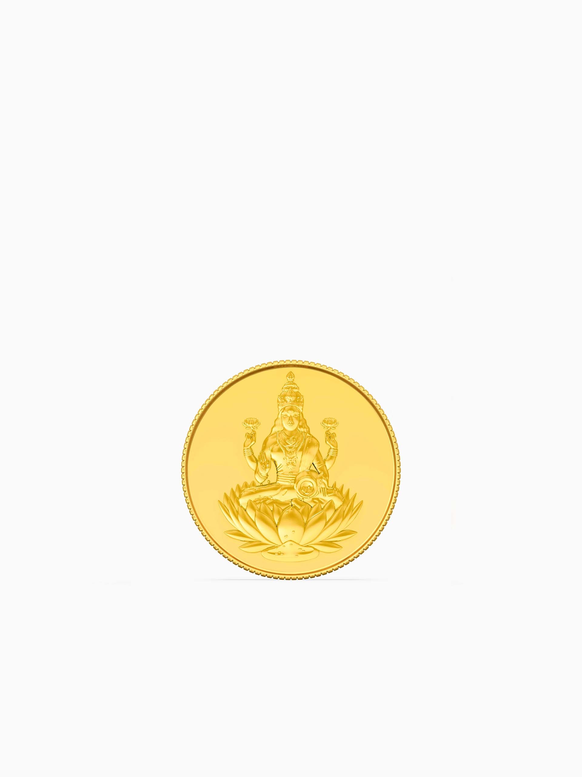 1 Gram 999 Purity Goddess Laxmi Gold Coin - Zest Mélange  1 Gram 999 Purity Goddess Laxmi Gold Coin - Zest Mélange