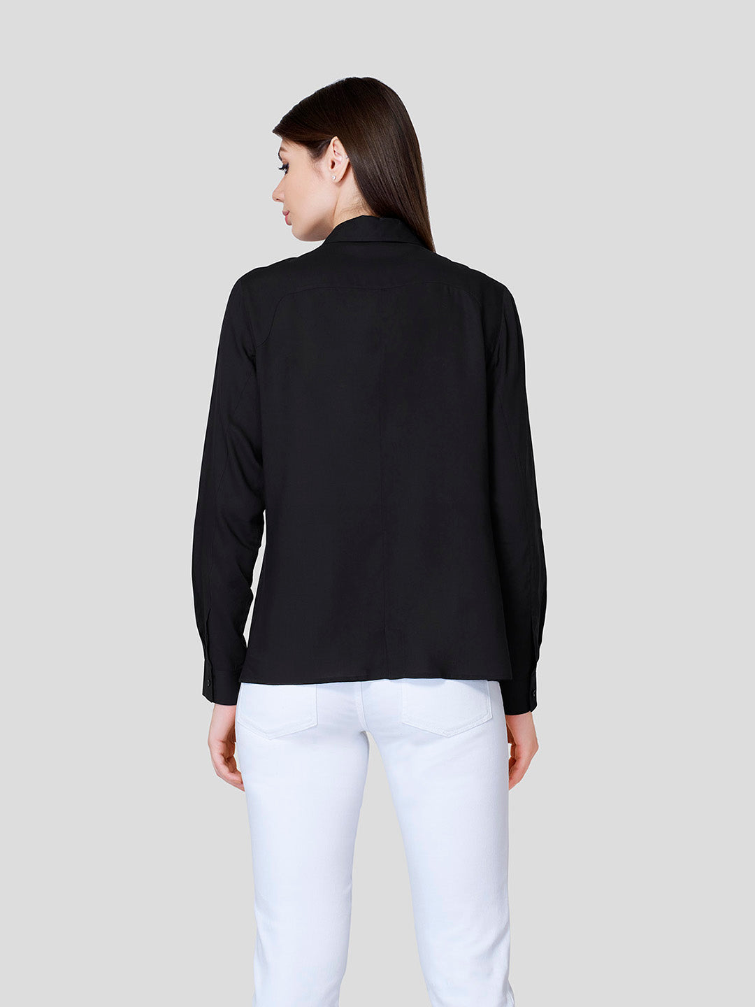 Formal Shirt With Yoke Detail (Black) - Zest Mélange  Formal Shirt With Yoke Detail (Black) - Zest Mélange